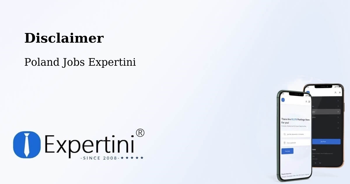 Disclaimer – Ujazd - Poland Jobs Expertini